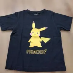 GU ピカチュウ プリント Tシャツ ブラック