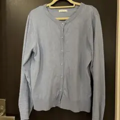 ハニーズ　ビジュー釦カーディガン　サックス　S