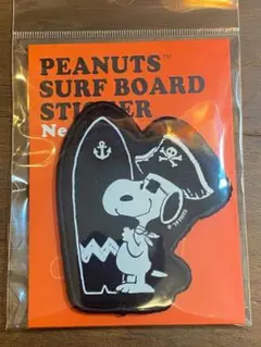 スヌーピー　ステッカー　黒　サーフボードステッカー　ピーナッツ　シール