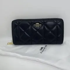 【美品】コーチ COACH ラウンドファスナー 長財布のサムネイル