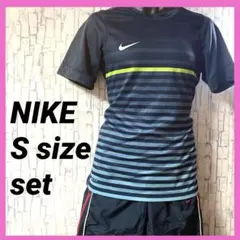 ナイキ　ストライプ　Tシャツ ショートパンツ メンズ　S ネイビー　セット