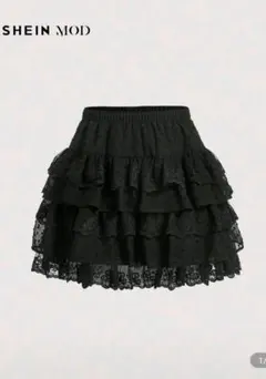 SHEIN　レースフリルスカートパンツ