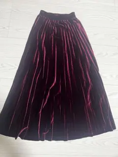 ベルベットプリーツスカート