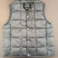 TAION ダークグレーダウンベスト 120