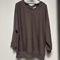 ハニーズGLACIER ブラウン Vネック 長袖 トップス LL未使用品