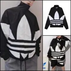 き*読様 adidasビッグトレフォイルトラックトップ　ナイロンジャケット XS