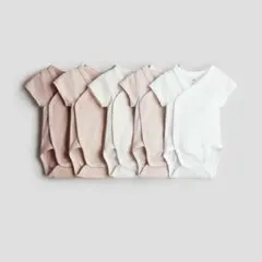 H&M コットンボディスーツ 5枚セット　75