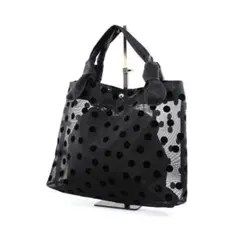 factory omotoドット柄メッシュショルダーバッグ リボン美品 factory omotoドット柄メッシュショルダーバッグ リボン美品 - メルカリ