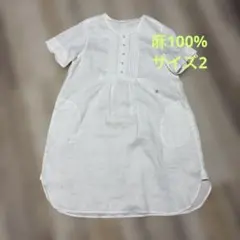 ★快晴堂★リネンワンピース　サイズ2のサムネイル