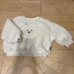 着用2回　piccolo クマ刺繍 トレーナー 80