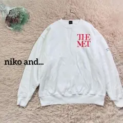 ニコアンド　スウェット　オーバーサイズ　英字プリント　Мサイズ