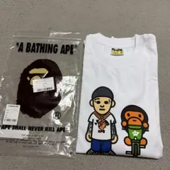 a117【新品】レアABATHINGAPE アベイシングエイプ ボーダー柄ロンT 