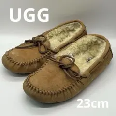 アグ UGG ダコタ リボン ボア モカシン チェスナット レディース 23