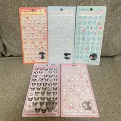 ボンボンドロップシール　ミニ　サンリオ　キティ　クロミ　シナモン　ハンギョドン