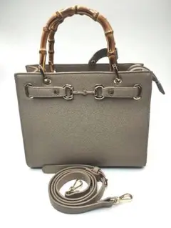 GUSCIO グッシオ　バンブー　2wayハンドバッグ　ショルダーバッグ