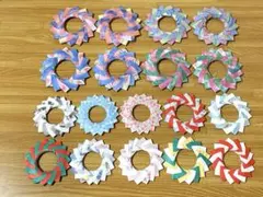 折り紙　リース型　大小セット　クリスマスに♪　※おまとめ不可