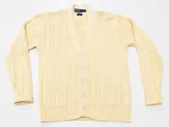 【美品】ポロラルフローレン ケーブル編みカーディガン クリーム色 羽織り 定番