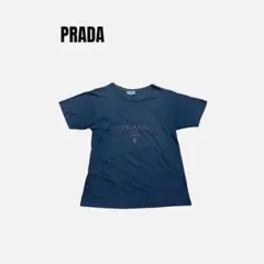 PRADA ネイビー ビーズ ロゴ Tee アーカイブ y2k イタリア製 希少のサムネイル