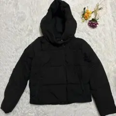 【訳あり】index ダウンショートコート フード付き　黒 Sサイズ　防寒 軽量のサムネイル