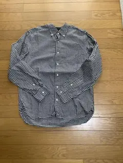 BEAMS ギンガムチェック柄ボタンダウンシャツ