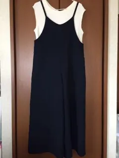 gu 前後2way サロペット ネイビー