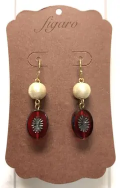 アネモネ チェコピアス＊イヤリング  ☆ シャムルビー