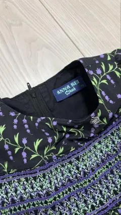 お*め様 ANNA SUI 花柄 半袖ワンピース 110