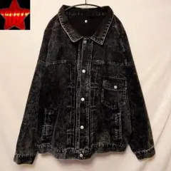 ADRER デニムジャケット Gジャン ブラックデニム 黒 M