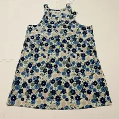 新品未使用　花柄エプロン 前面ポケット付き