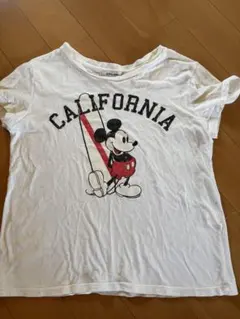 グローバルワーク　ミッキーマウス　Tシャツ　白足のサムネイル