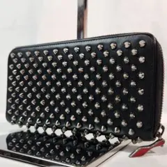 正規品】SAINT LAURENT スタッズ ラウンドファスナー長財布 - メルカリ