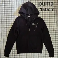 ＰＵＭＡ　プーマ　フード付きジップアップ　M裏起毛 黒