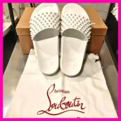 美品芸能人愛用定14万箱&保存袋有 ルブタン LOUBOUTINサンダル 白のサムネイル
