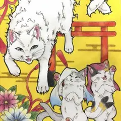 猫神様×猫又　手描きイラスト
