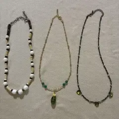 ビーズネックレス　３本セット