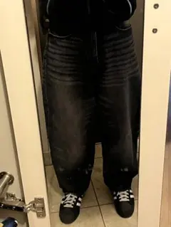 完売品 H&M baggy loose fit 28/30 ブラック