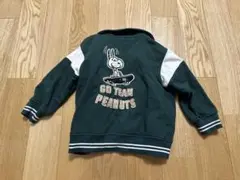 スヌーピー刺繍ダークグリーンジャケット 100cm