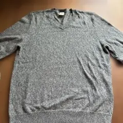 【美品】Hollister メンズ Vネック ニット グレー　Lのサムネイル