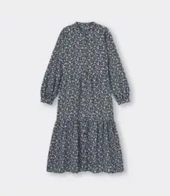 GU フラワープリントティアードシャツワンピース　Mサイズ