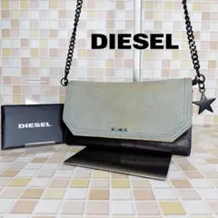 DIESEL ウォレットチェーン付き スタッズ レザーウォレット - メルカリ