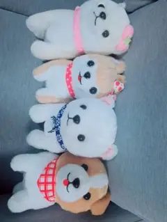 【単品歓迎】豆しば三兄弟　ぬいぐるみ　4匹セット