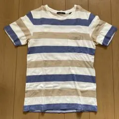 SHIPS ストライプ Tシャツ ポケット付き