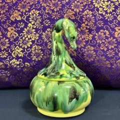京焼・清水焼 三浦竹泉（初代）作 大獅子 交趾香合 共箱 無傷 保証