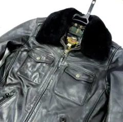 ハーレーダビッドソン★ホースハイド ライダースジャケット ブラック Ｌ