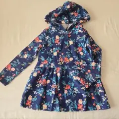 Carter's 花柄 フード付きワンピース 4T
