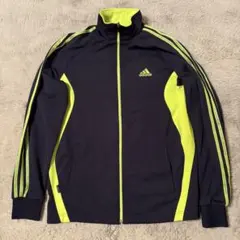 【定番】adidas アディダス　ネイビー/ライム ジャージ