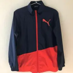 ★美品★PUMA フルジップジャケット160センチ★ネイビー/オレンジ
