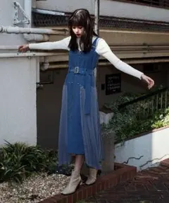 REDYAZEL スタッズプリーツデザインワンピース★値下げ