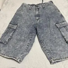 デニムショートパンツ　ブルー
