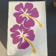 ハイビスカスデザイン ステッカー